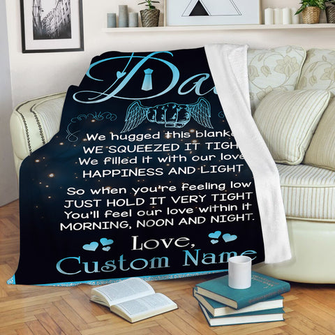 Letter to My Dad Blanket| Personalized Blanket for Dad| Dad Gift Dad Blanket Sentimental Gift for Father's Day, Christmas, Birthday JB190