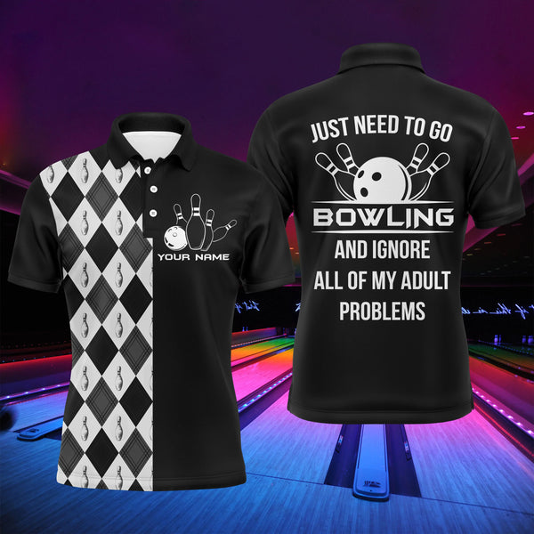 Personalized Bowling Men Polo Shirt, Just Need to Go Bowling Men Bowlers Jersey NBP70