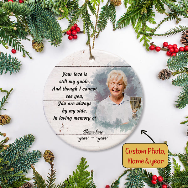 Memorial Ornament | Always By My Side - Custom Ornament Christmas | Sympathy Ornament | Remembrance Ornament | Bereavement Gift for Loss in Christmas | TD44