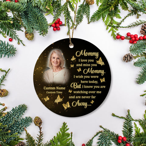 Mom memorial ornament, in loving memory of mom, my angel mother, sympathy ornament, keepsake gift| ONT64