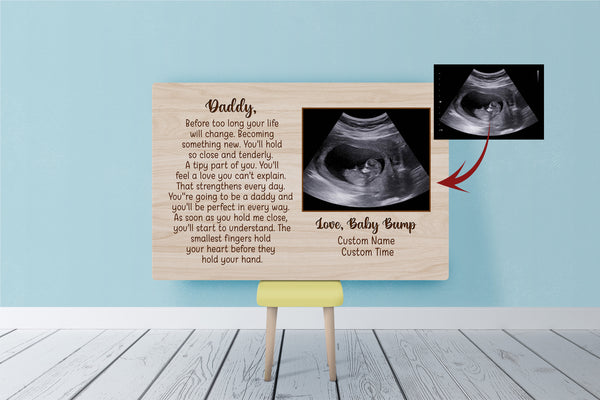 Personalized Canvas for New Dad| First Father's Day Gift for Husband, Dad To Be, 1st Time Dad Gift| JC862