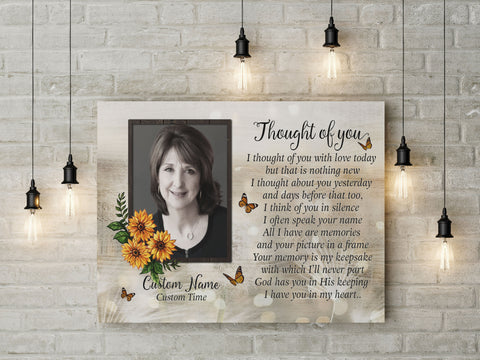 Personalized Memorial Gifts for loss of loved one Thought of you Sympathy Gift for loss of Mom Dad VTQ71