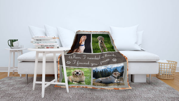Personalized Dog Memorial Blanket| Custom Dog Photo Collage Fleece Blanket| Dog Remembrance Blanket, Dog Memory Gift, Sympathy Gift for Dog Owner, Loss of Dog| JBD341
