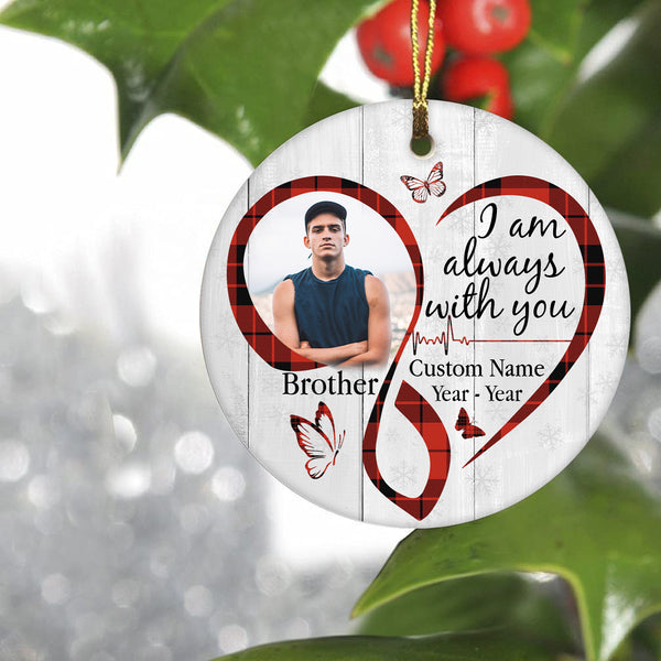 Brother Memorial personalized Chrismas ceramic ornament remembrance sympathy gift loss of Brother NOM251