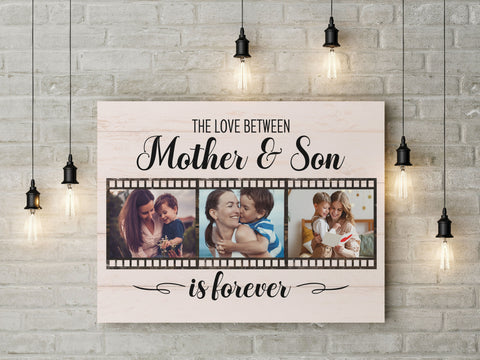 Mother & Son Personalized Canvas, The Love Between Mother & Son, Custom Photo Collage Mother's Day Gift| N2481