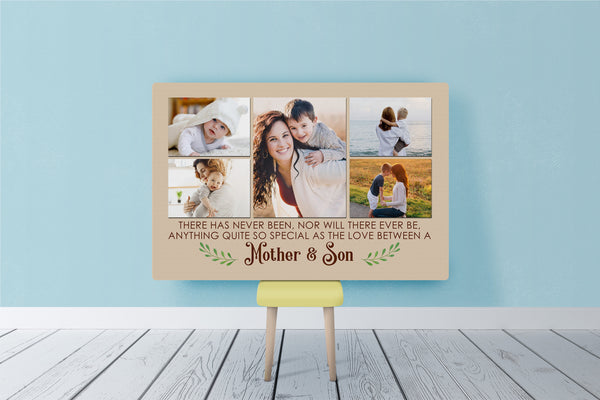 Custom Canvas for Mom| Mother and Son Photo Collage Wall Art| Mom Gift for Mother's Day Gift JC844