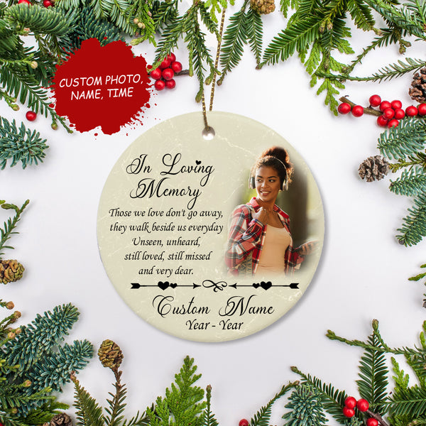 Memorial ornament - In loving memory of loved one, remembrance gifts, sympathy ornament for loss| ONT54