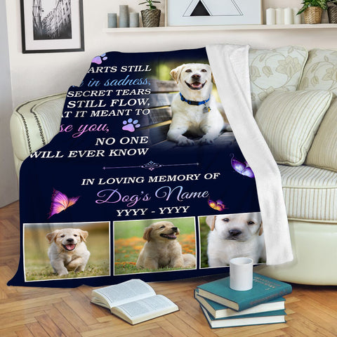 Personalized Dog Memorial Blanket| In Loving Memory of Dog Fleece Blanket| Dog Memorial Gift, Sympathy Gift for Dog Owners, Dog Lover, Loss of Dog, Dog Remembrance Gift| JBD338