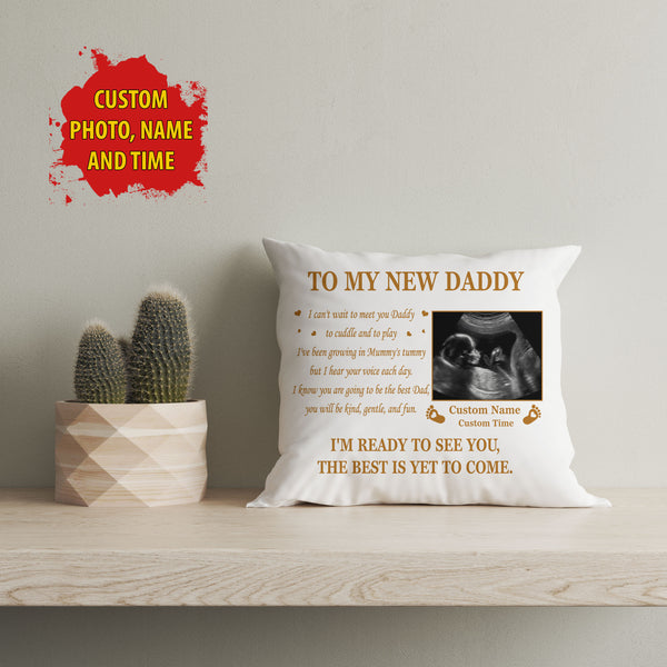 New Dad Personalized Pillow| First Father's Day Gift for Husband, Dad To Be, 1st Time Dad| JPL100