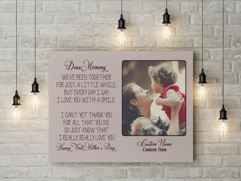 Custom New Mom Canvas| Dear Mommy Gift from New Mom Expecting Mom First Time Mother Gift from Baby Bump JC825