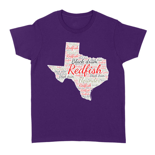 Texas redfish, flounder, black drum fishing - Standard Women's T-shirt