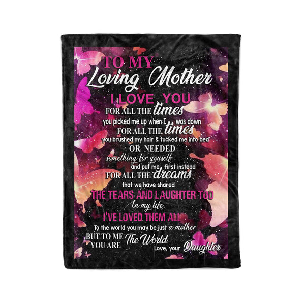 Beautiful To my Loving Mother blanket meaningful word blanket gift for Mom Mother's day gifts - FSD1256