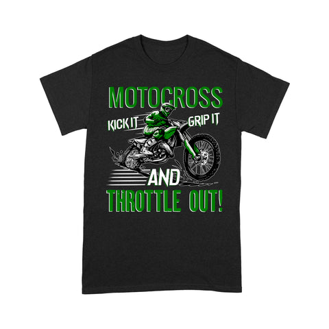 Motocross Men T-shirt - Motorcross and Throttle Out - Cool Dirt Bike Tee, Off-road Dirt Racing| NMS215 A01