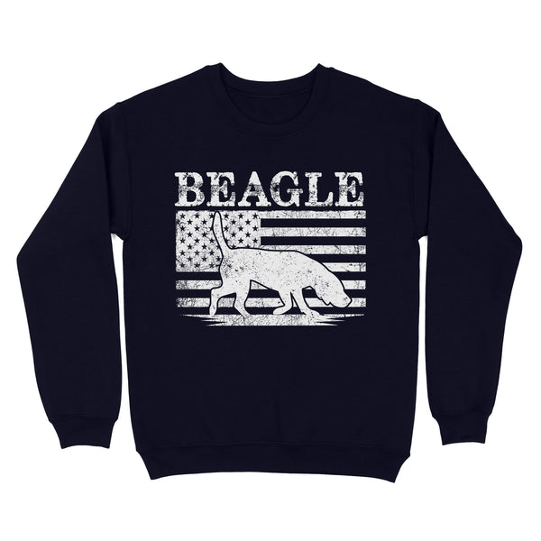 Beagle Dog American Flag Shirt, Mens Beagle Gift, Dog Lover, Hunting Dog Standard Sweatshirt FSD2345D01