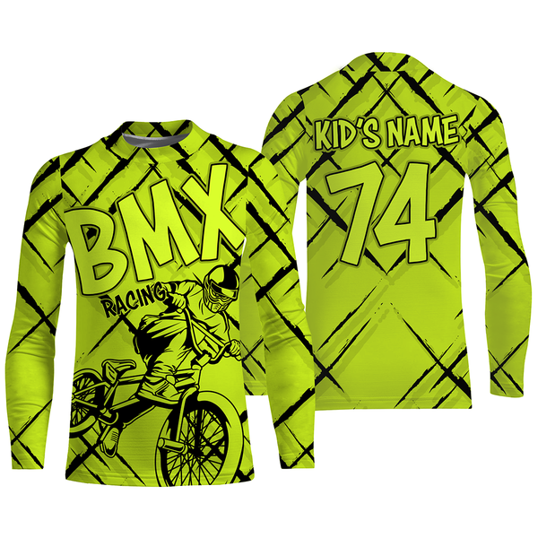 Custom BMX motocross racing jersey UPF30+ Adult&Kid Cycling riding shirt Extreme Off-road Racewear| SLC55