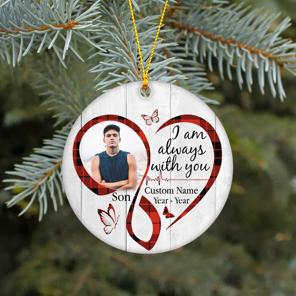 Son memorial personalized Chrismas ceramic ornament remembrance sympathy gift for loss of Son NOM250