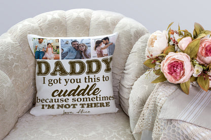 Daddy Personalized Pillow (Insert Included) Custom Photo Collage Father's Day Gift 1-side Print Case| NPL42