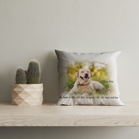 Custom Dog Lover Pillow, Dog Portrait Pillow, Dog Mom Dad Dog Dog Owner| JPL17