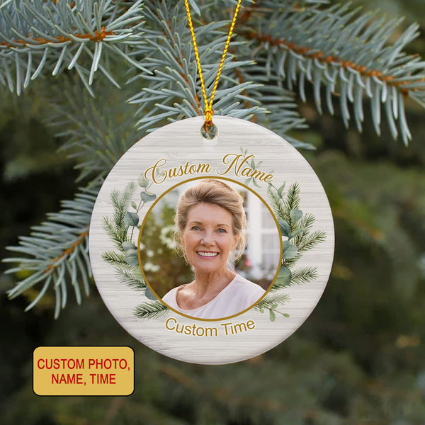 Memorial Ornament, Christmas in Heaven Remembrance Ornament, Sympathy Gift for Loss of Loved One - OVT05