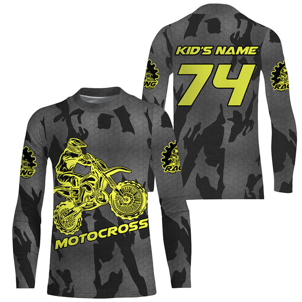 Personalized MX Racing Jersey UPF30+ Camo Dirt Bike Shirt For Men Women Youth Motocross Off-Road PDT476