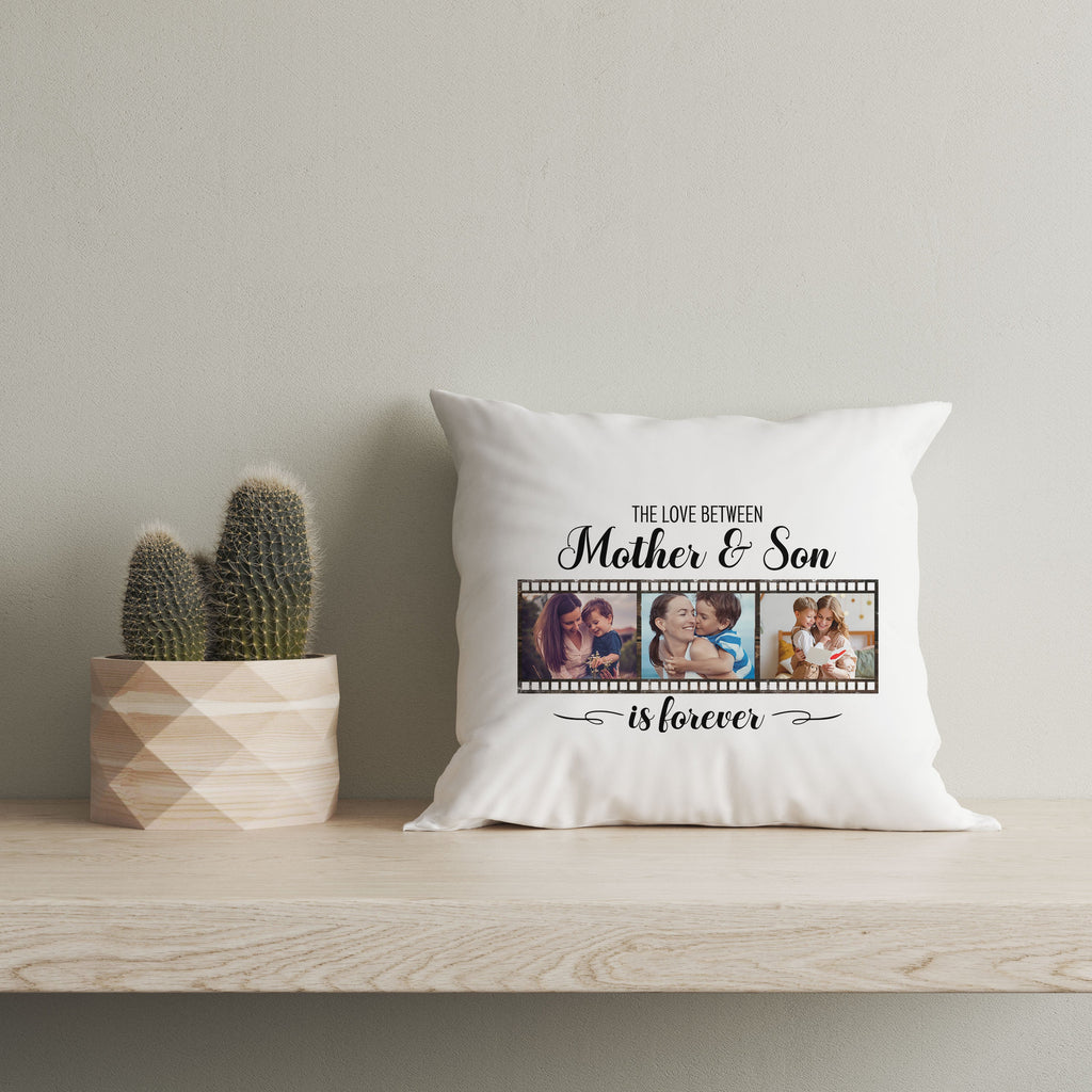 The Love Between Mother And Son Is Forever Photo Pillow