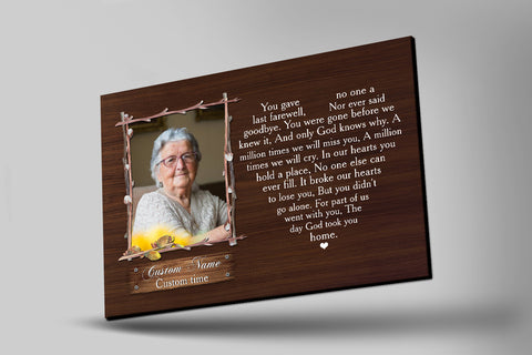 Sympathy gift for loss of loved one, Bereavement Canvas/poster for loss of Father Mother - VTQ180