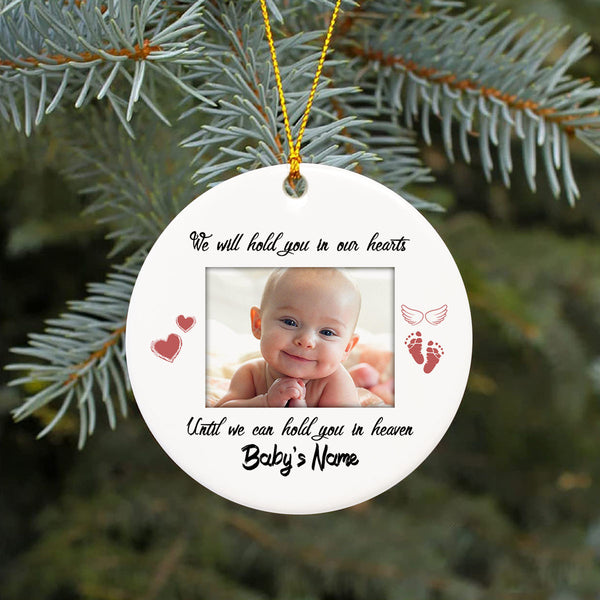 Personalized Ornament on Christmas, Sympathy gift for loss of child Baby loss ornament - OVT19