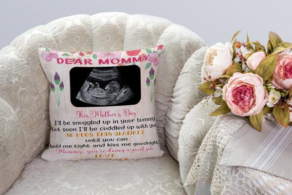 Personalized First Mother's Day Pillow| Sonogram Pillow, New Mom Gift, Expecting Mom, 1st Time Father| JPL68