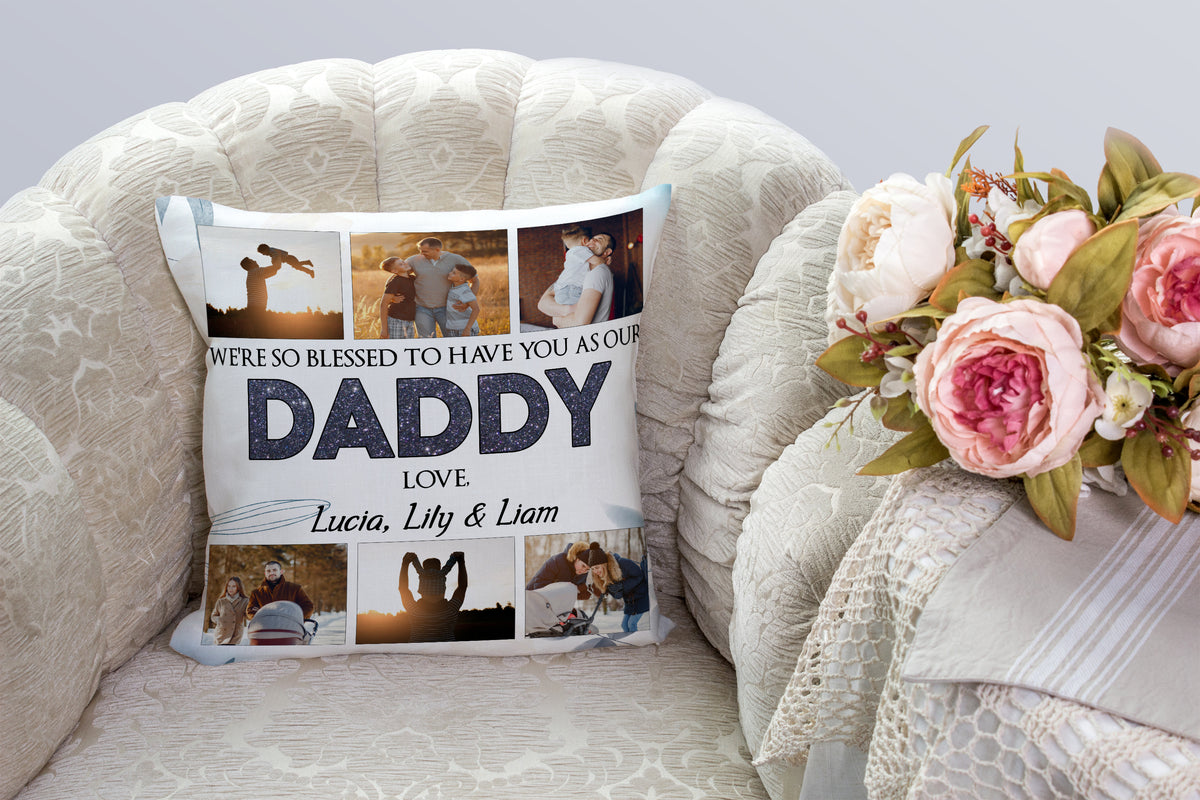 Love Daddy Personalized Pillow (Insert Included) Happy Father's Day Gift Pillow 1-side Print Case| NPL124