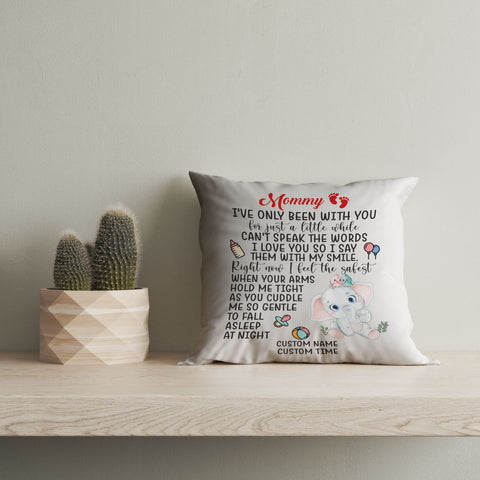 Custom New Mom Pillow, Gift for Mom To Be New Mom Expecting Mother First Mother's Day| JPL21