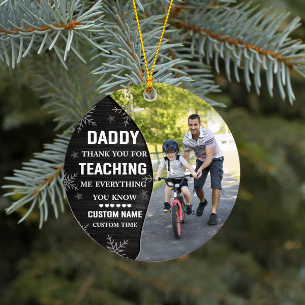 Personalized memorial ornament for loss of father, thanks dad remembrance gift, dad sympathy gift| ONT06