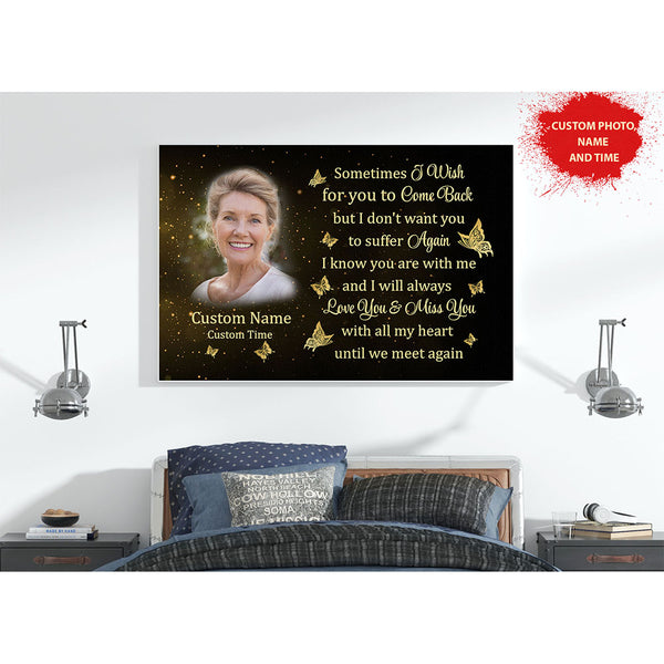 Memorial canvas personalized - Sympathy remembrance gift loss loved ones, memory of Mom dad brother CNT33