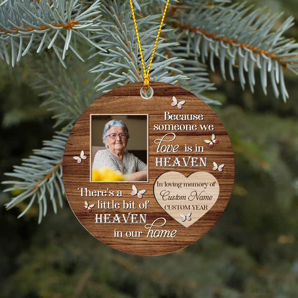 Personalized memorial ornament, Christmas in heaven, sympathy gifts for loss, remembrance ornament| ONT51