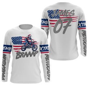 Kid&Adult custom Motocross jersey American Flag AntiUV Brap dirt bike Extreme MX racing motorcycle| NMS918