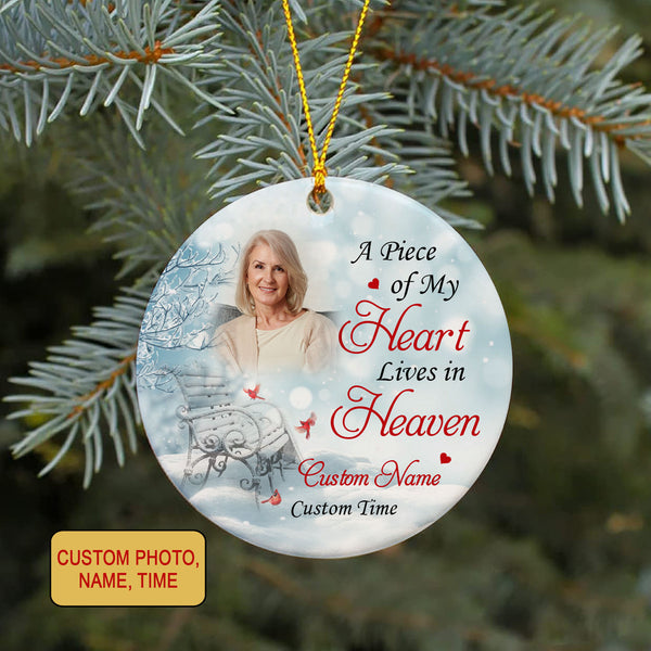 Personalized Christmas Ornaments, Remembrance Ornament, Sympathy gift for loss of loved one - OVT09