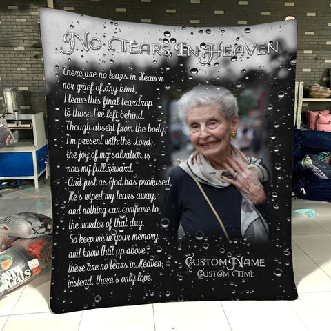 Personalized Memorial Blanket for Loss of Loved one, I Never Left You Sympathy Blanket for Loss of Father Mother VTQ108