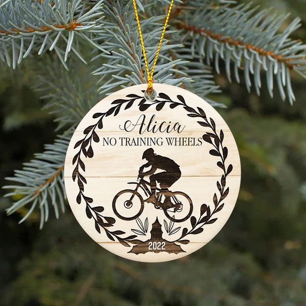 No training wheels bicycle Christmas ornament , learned to ride gift, cycling ornament boys girls| ONT36