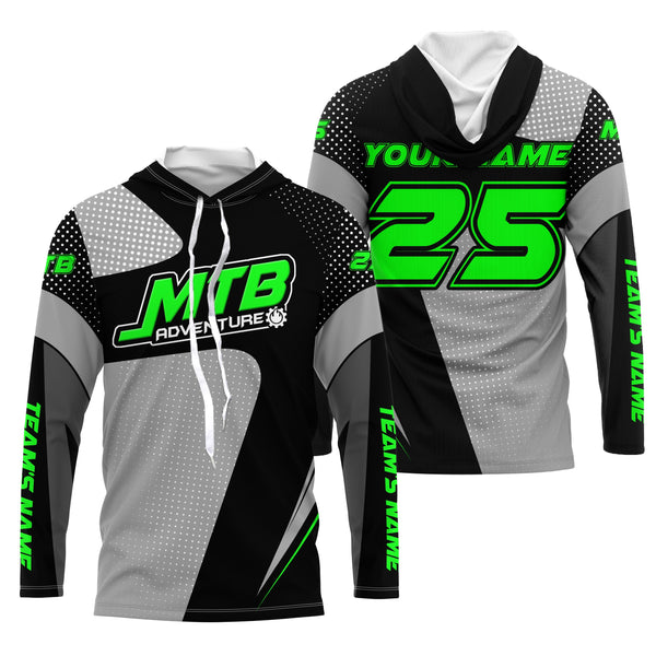 Custom green MTB gear lightweight UPF30+ sun shirt Kid Adult Cycling jersey Mountain Bike racewear| SLC112