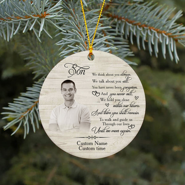 Son Memorial Ornament - Until We Meet Again, Christmas in Heaven Son Remembrance Son in Memory NOM269