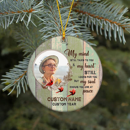 You are at peace, memorial ornament, sympathy ornament for loss, bereavement gift, in loving memory| ONT72