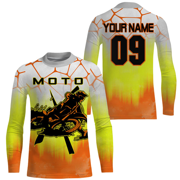 Men women kid MotoX racing jersey UPF30+ custom motocross dirt bike shirt off-road motorcycle NMS975