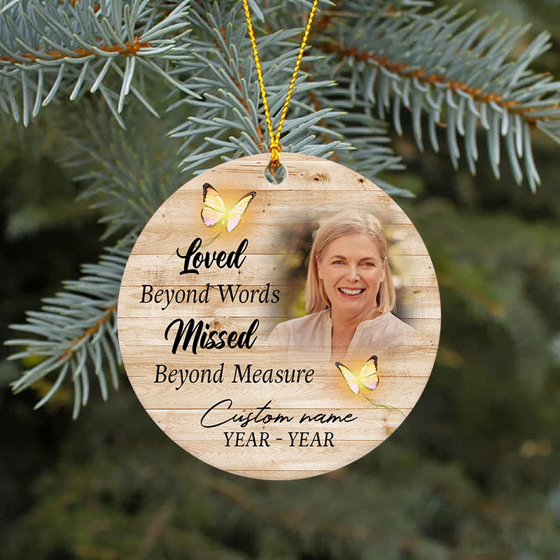 Personalized Memorial Christmas Ornament Angel In Heaven Sympathy Gift ...