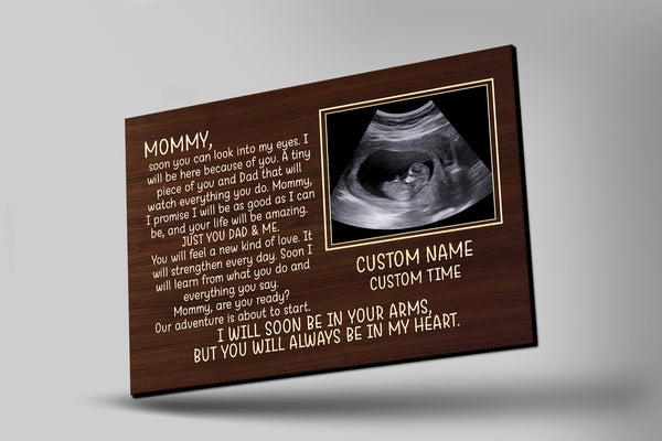 Personalized New Mom Canvas| Just You Dad and Me| First Mother's Day Gift from New Mom Expecting Mom| JC826