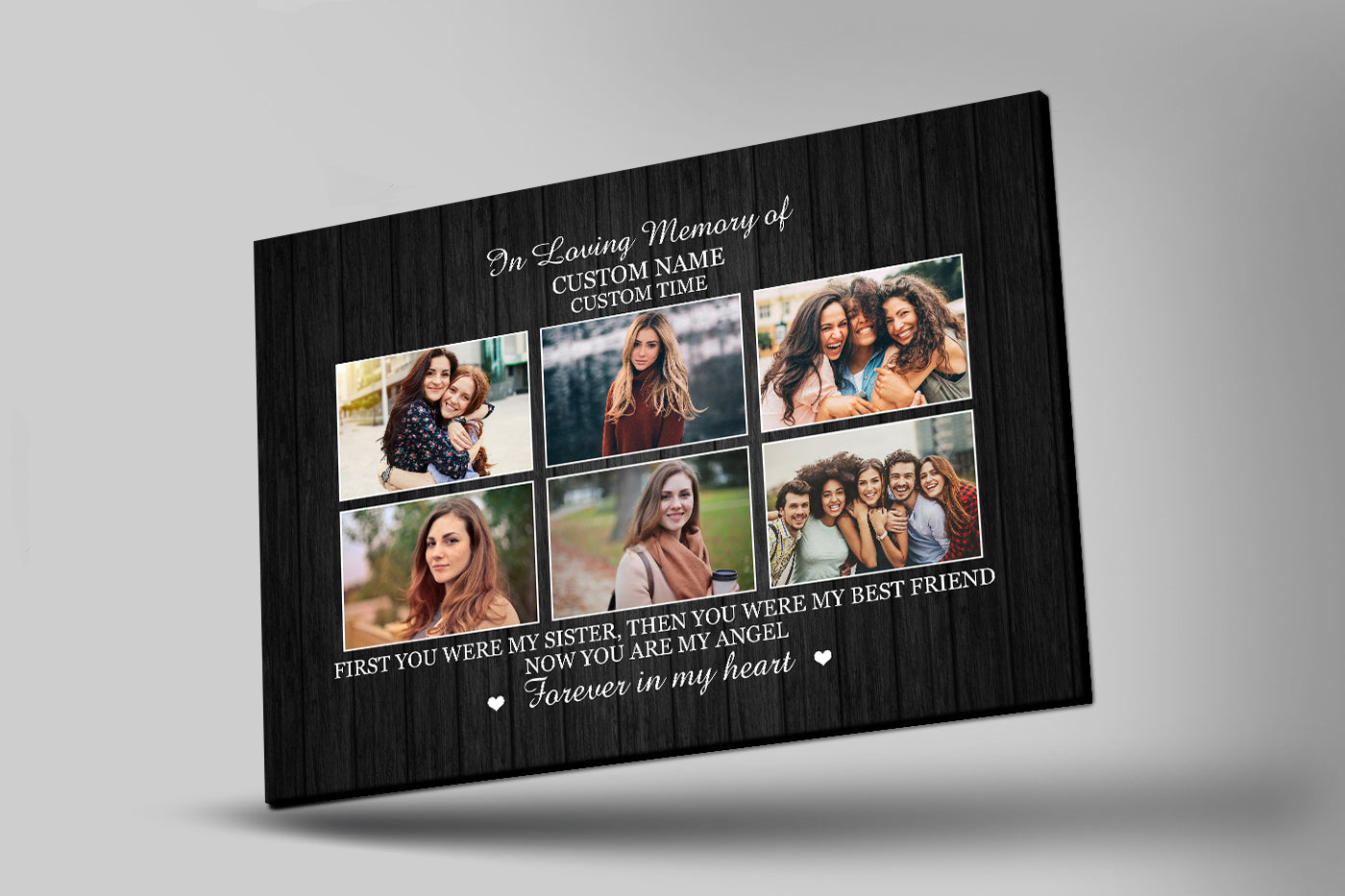 Personalized Memorial Gifts for Loss of Sister Remembrance Sympathy Canvas for loss of loved one VTQ67