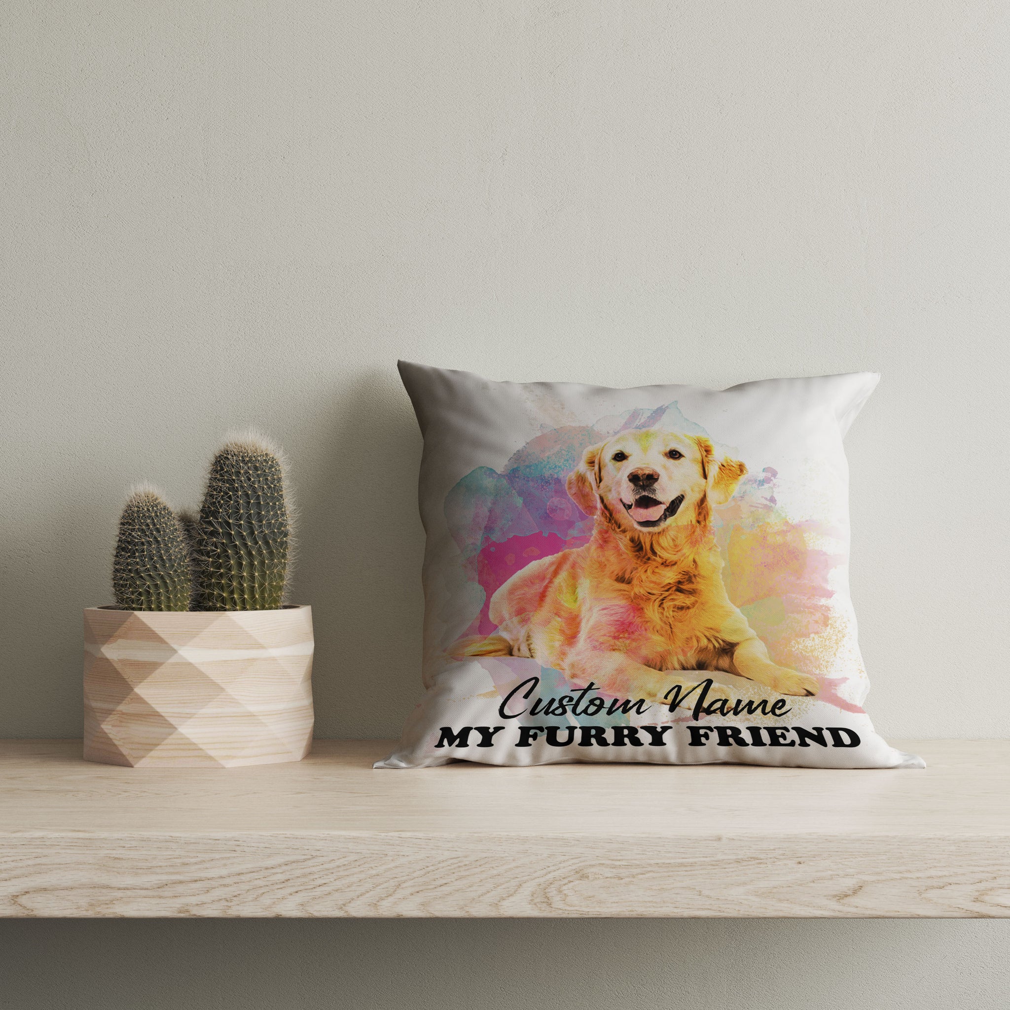 Custom Pet Pillow, Pet Portrait Dog Pillow, Gift for Dog Lover Dog Mom Dog Dad| JPL15