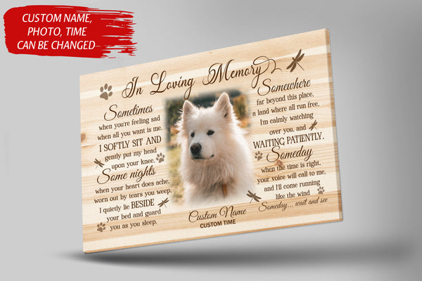 Custom Memorial Canvas for DOG - Dog Memorial Gift, Sympathy Gift for Loss of Dog, Dog Remembrance Gift for Dog Owner, Dog Lover - JCD789