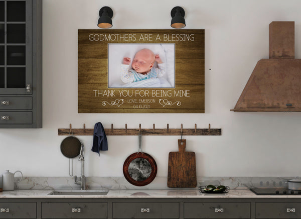 Personalized Godmother Gift| Godmother Are A Blessing Canvas| Custom Gift for Godmother Baptism Gift| JC729