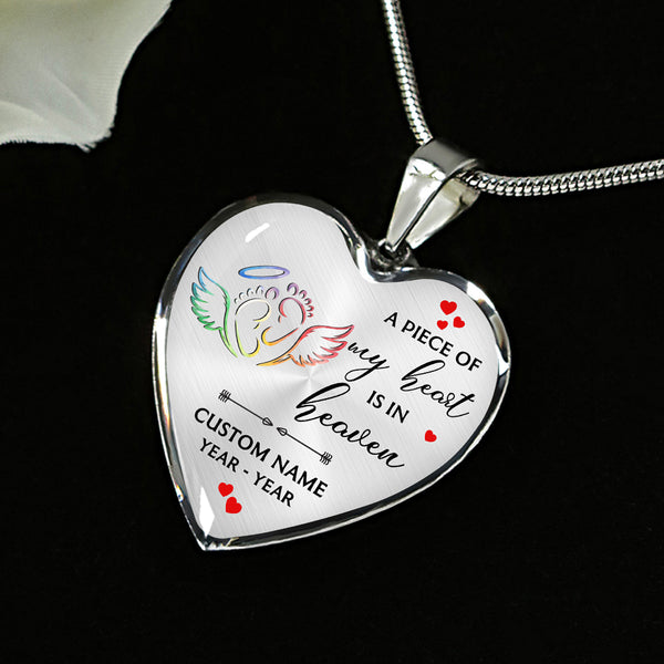 Custom Baby remembrance necklace - Infant footprints memorial jewelry, Miscarriage loss gift for Mom NNT42