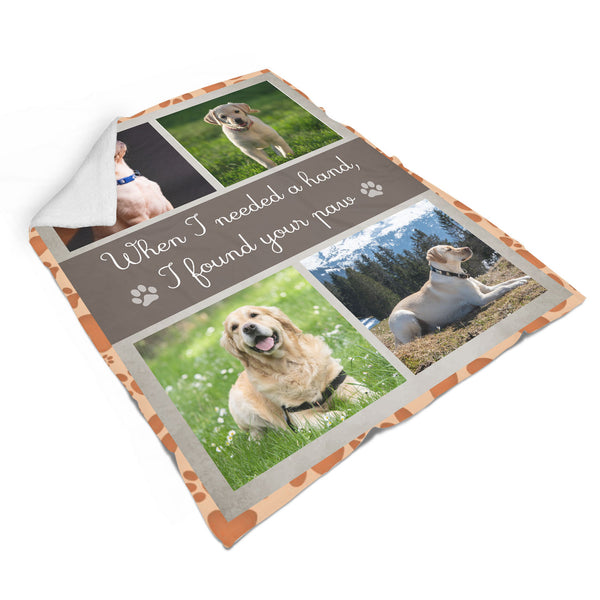 Personalized Dog Memorial Blanket| Custom Dog Photo Collage Fleece Blanket| Dog Remembrance Blanket, Dog Memory Gift, Sympathy Gift for Dog Owner, Loss of Dog| JBD341