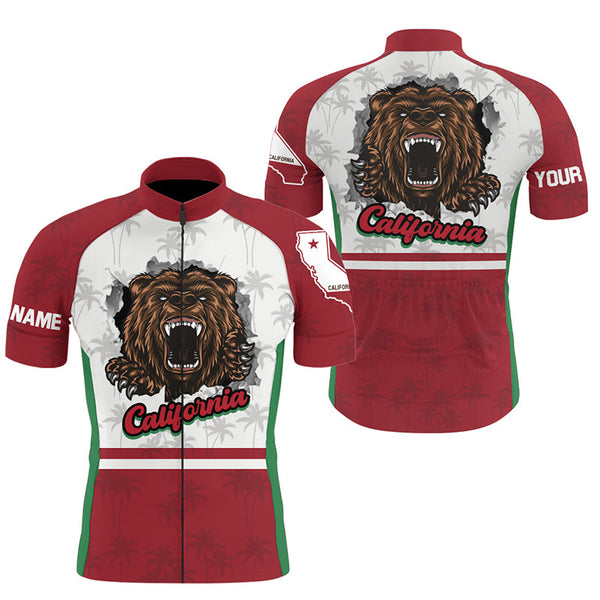 California Cycling jersey men women with 3 pockets Custom UPF50+ bike shirts bear bicycle clothes| SLC207